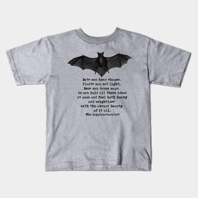 Bats Kids T-Shirt by Cryptonaturalist